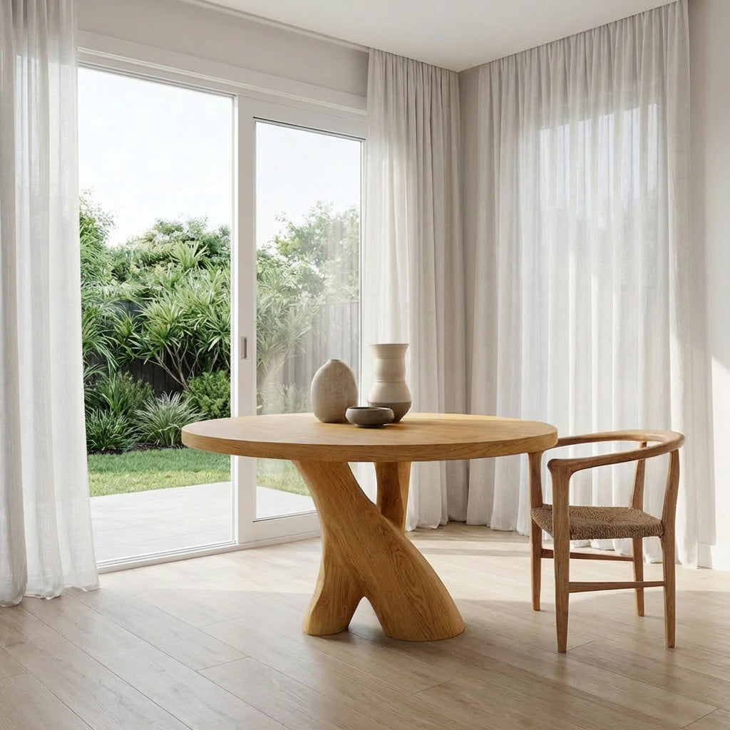 Organic Pedestal Dining Table For Kitchen Style