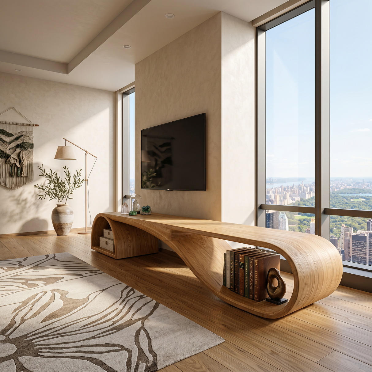 Minimalist Floating TV Stand For Apartment Living Space