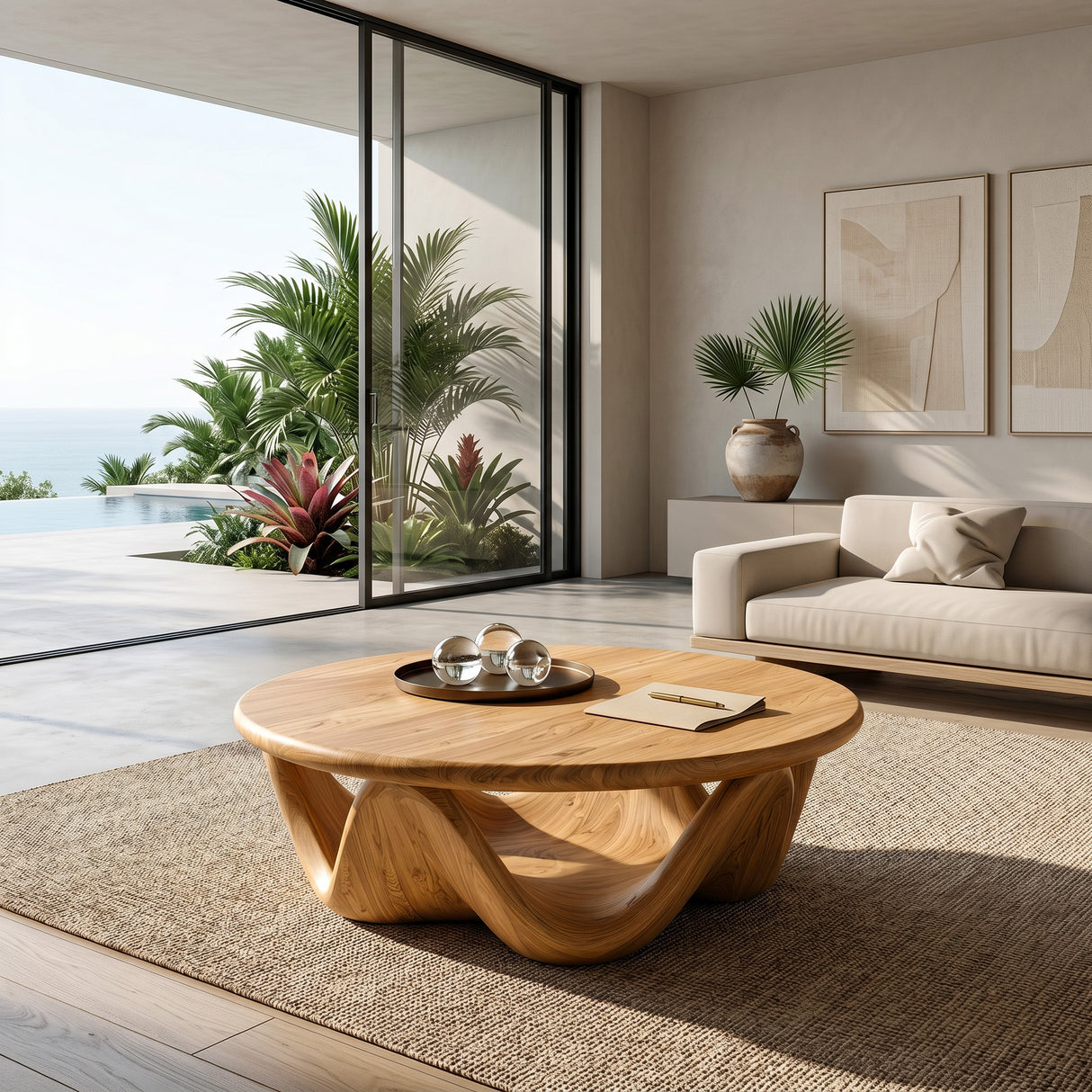 Mid Century Wooden Coffee Table For Home Decor
