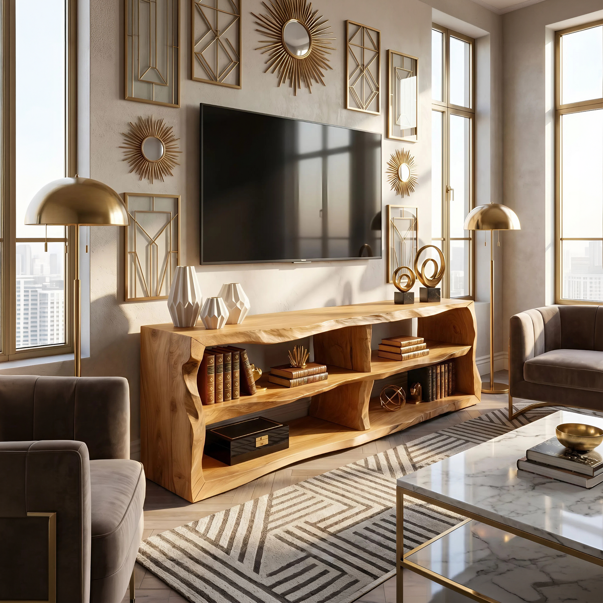 Minimalist Organic TV Cabinet For Media Room