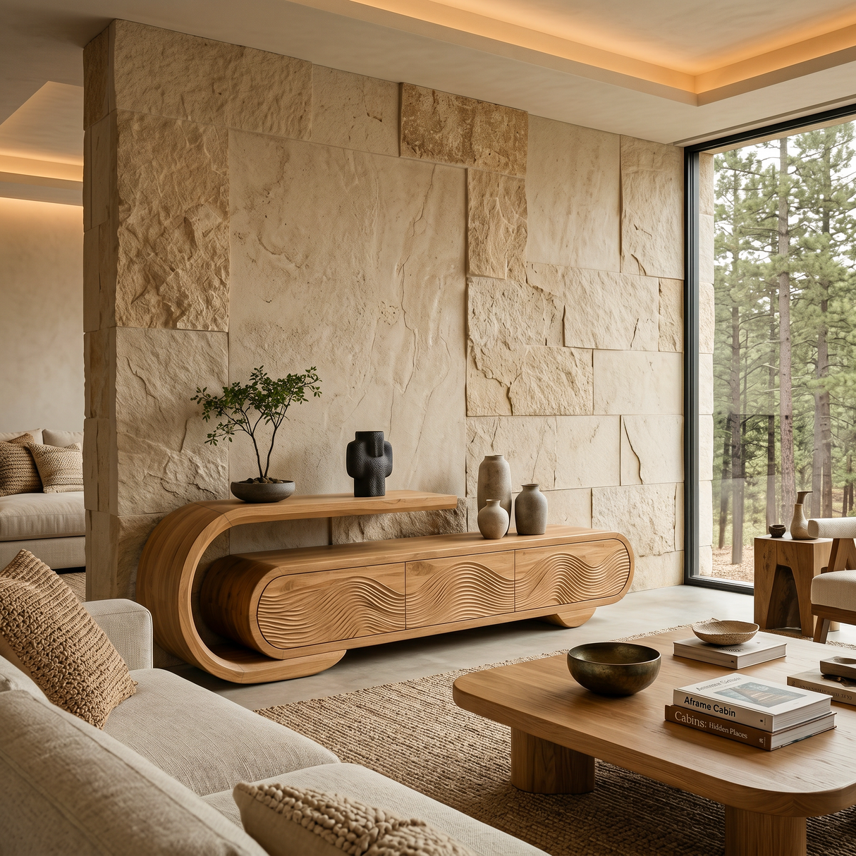 Modern Wooden TV Stand For Luxury Home Decor