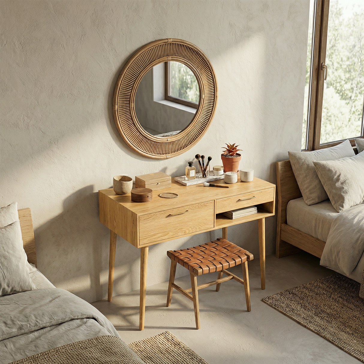 Scandinavian Dressing Table Walk In Closet Makeup Area Personal Space