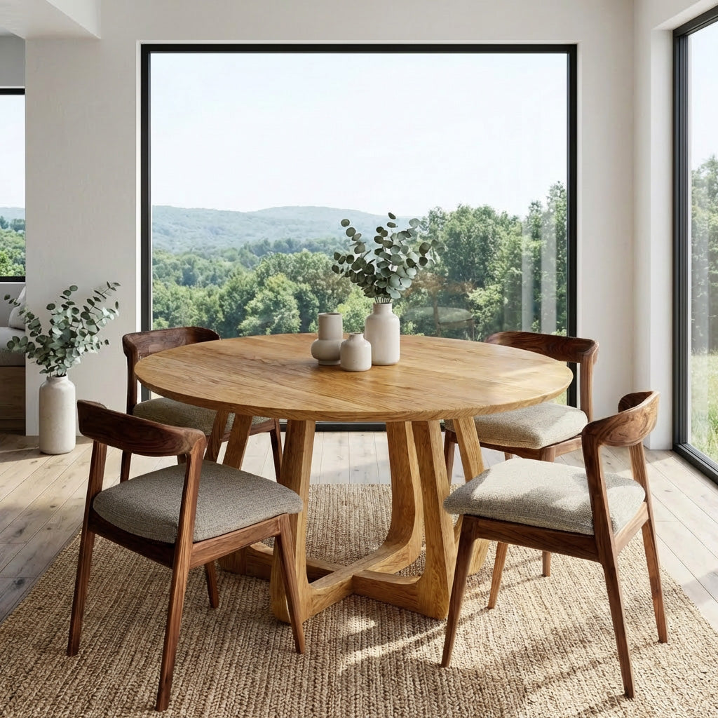 Mid Century Wooden Dining Table For Kitchen Furniture
