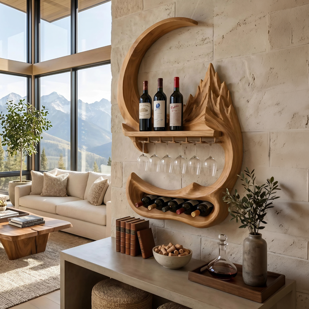 Modern Landscape Wine Storage Display For Living Space