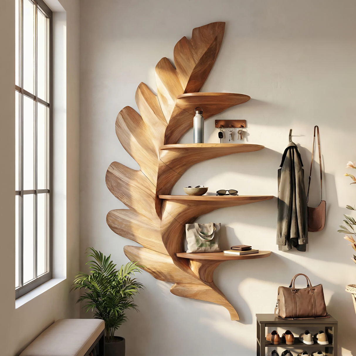 Contemporary Wall Shelf For Home Entrance Decor