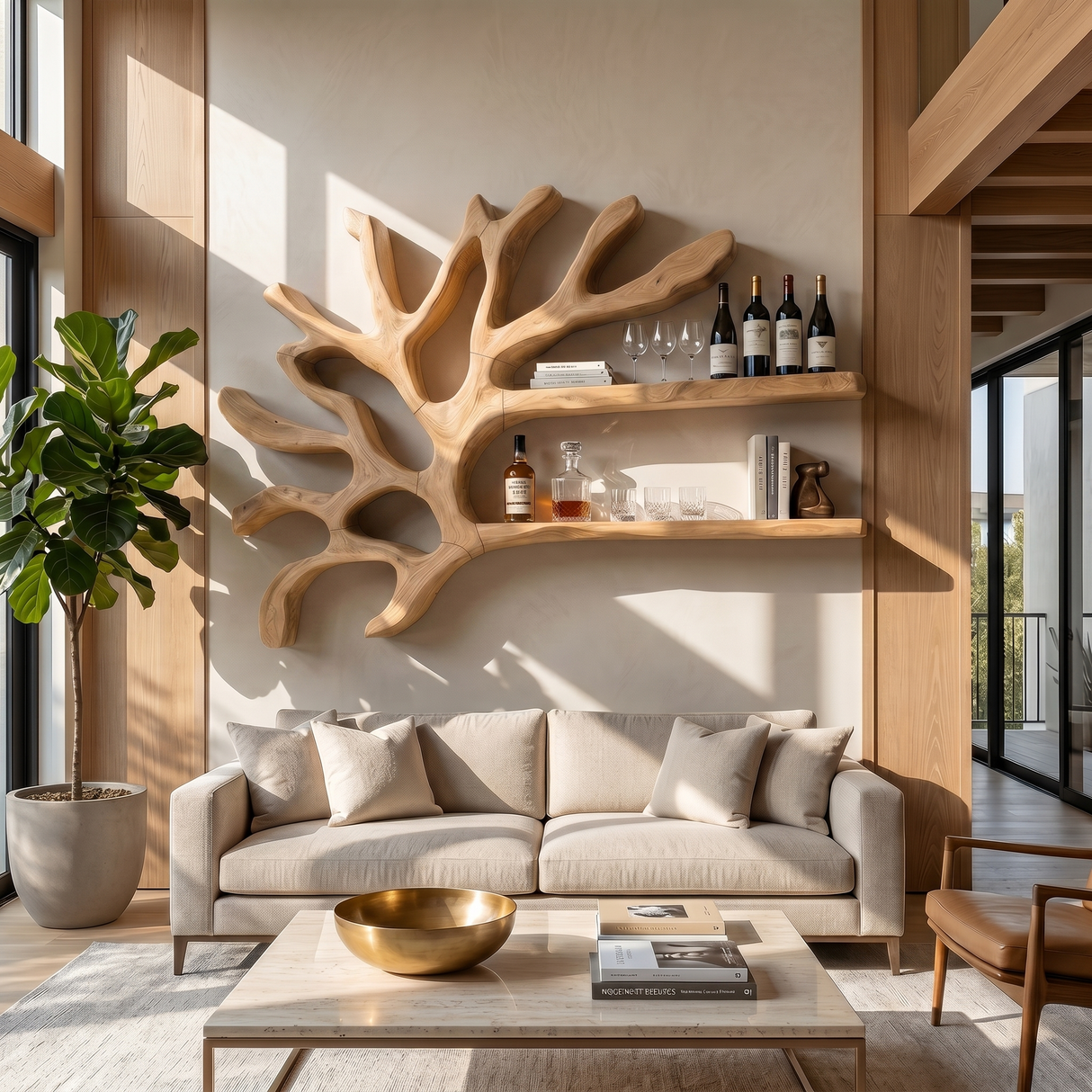 Industrial Wall Wine Rack For Entryway Beverage Arrangement Unit