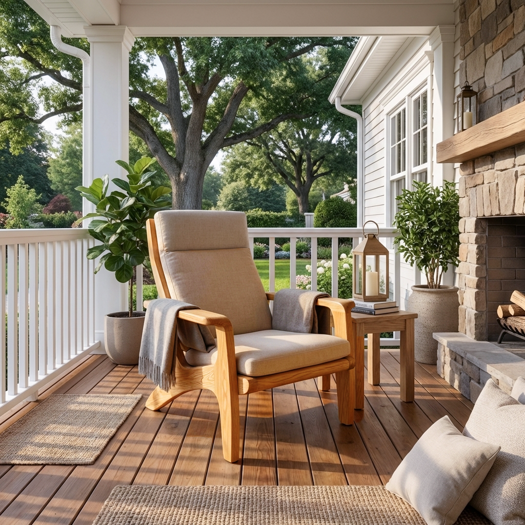 Modern Wooden Armchair For Reading Nook