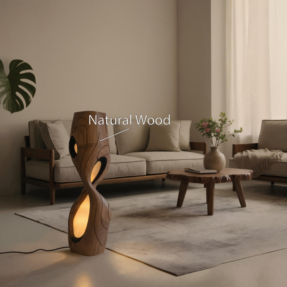 Modern Sculptural Floor Lamp For Living Room Or Bedroom