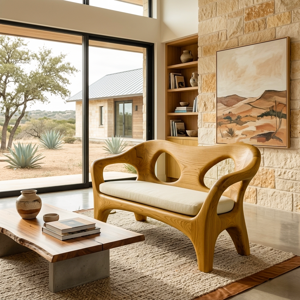 Luxury Sofa With Sculptural Form Bold Statement For Home