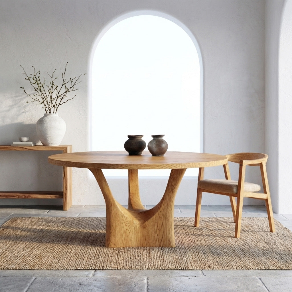 Modern Round Sculptural Dining Table For Kitchen Furniture