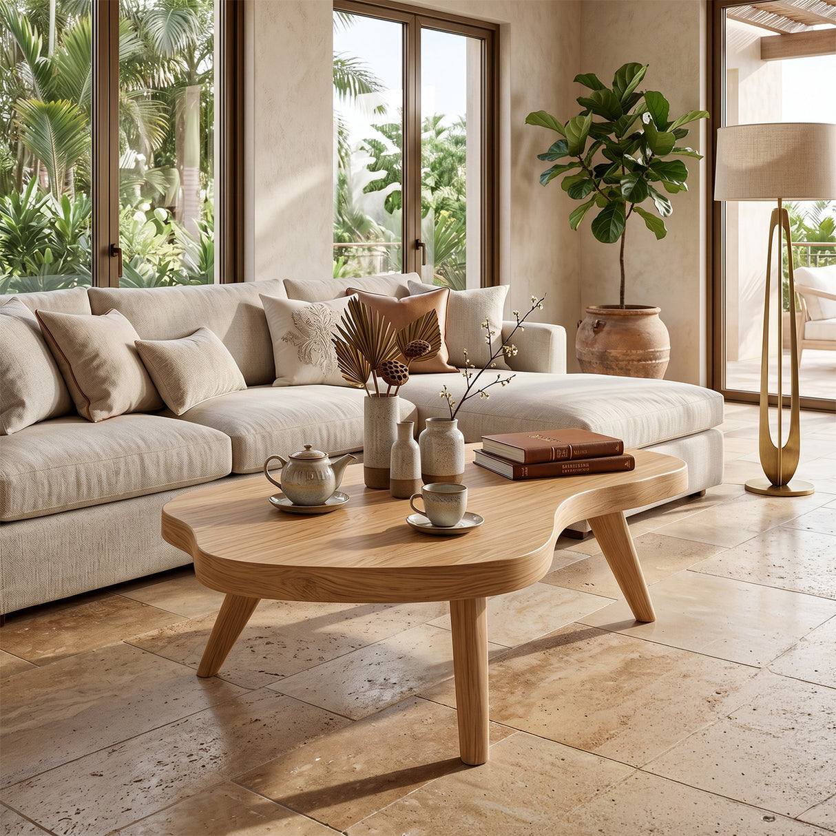 Farmhouse Solid Wood Coffee Table For Living Roomdecor And Home Style