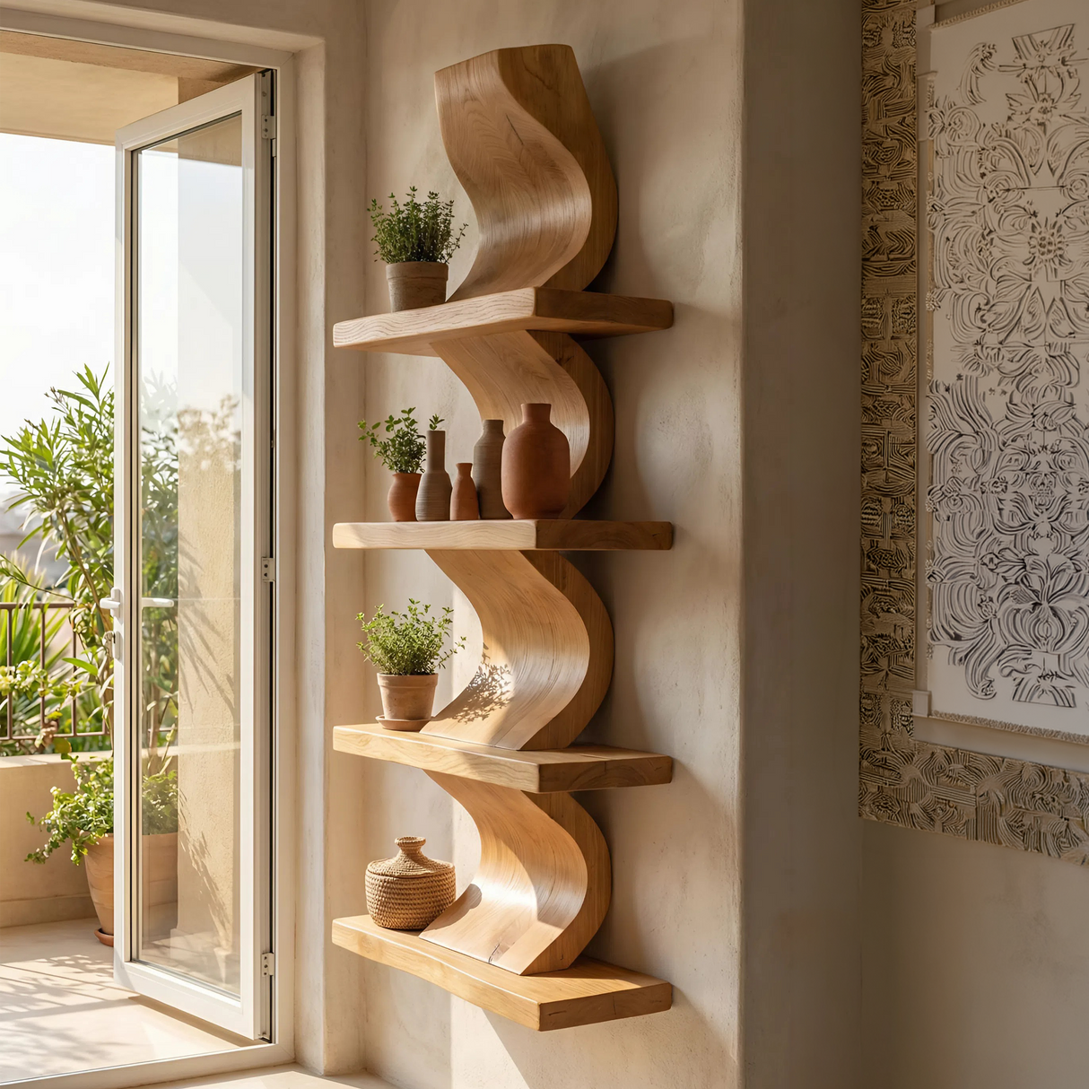 Modern Wall Shelf For Study Room Book Display