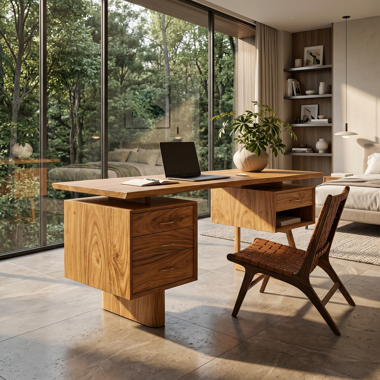 Minimalist Executive Desk Home Workspace