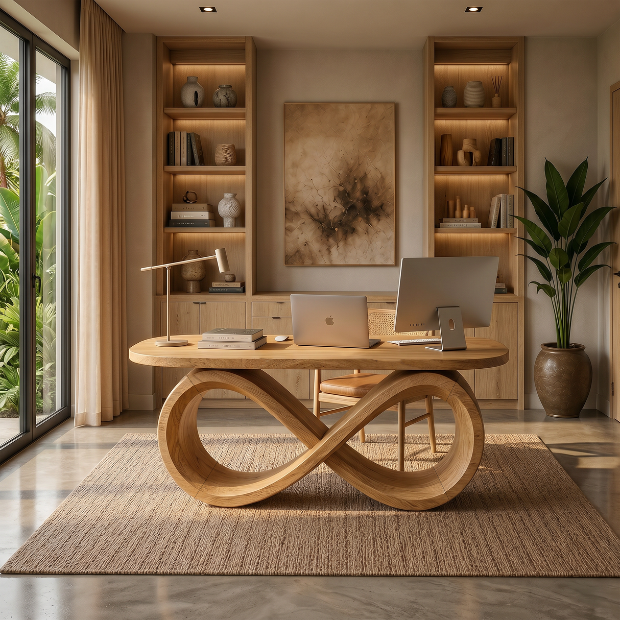 Luxury Infinity Base Executive Desk Designer Office