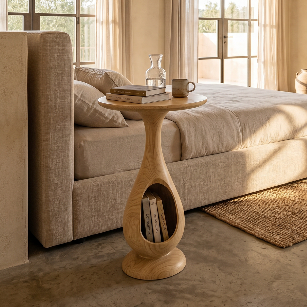 Modern Organic Side Table For Lounge Interior Space