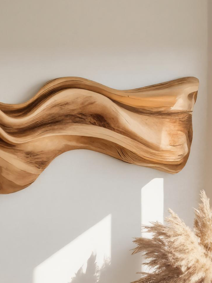 Large Wavy Wall Art Sculpture For Living Room