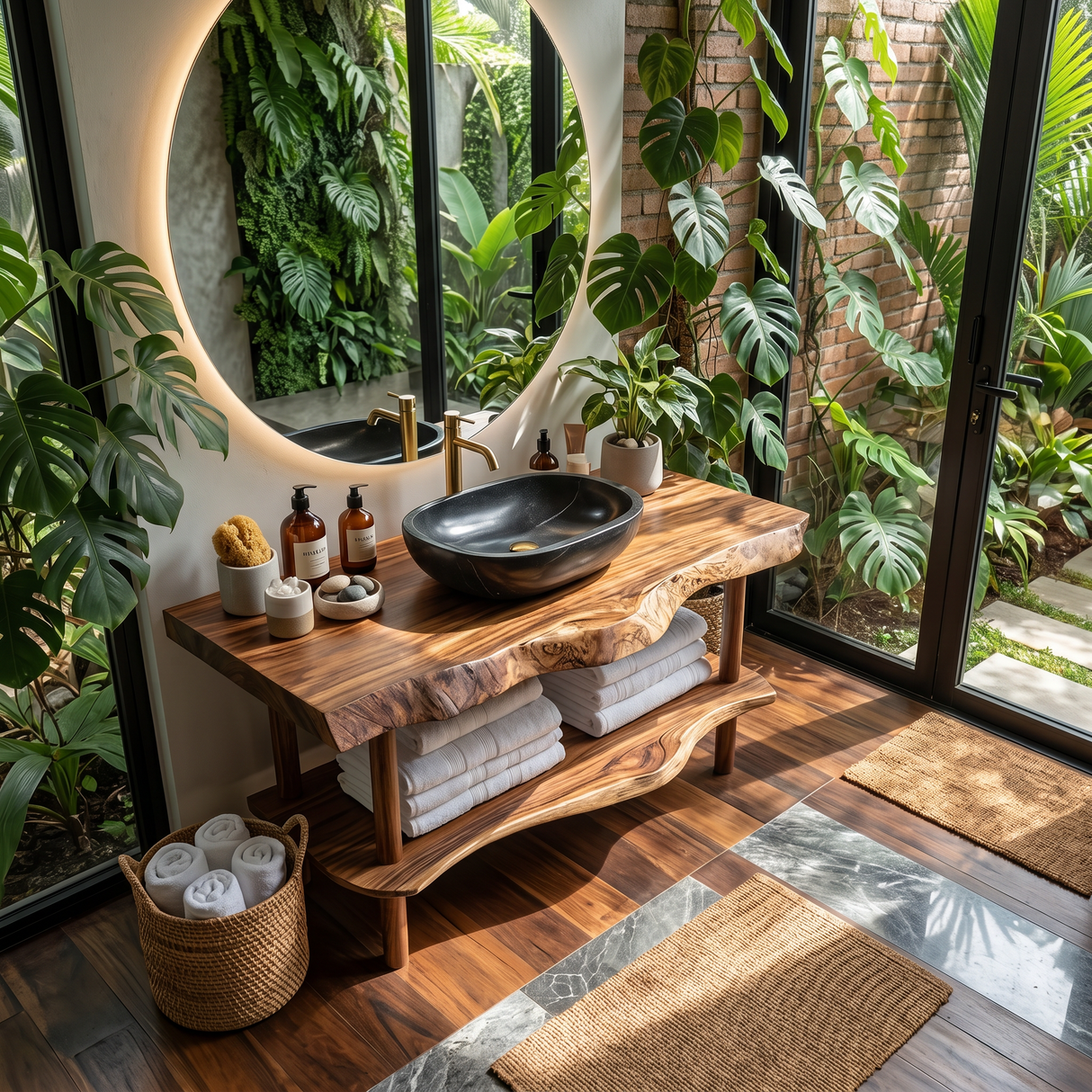 Rustic Wood Bathroom Vanity For Functional Decor