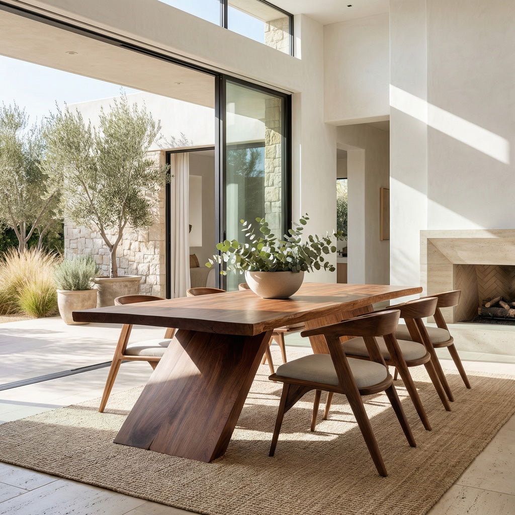 Modern Minimal Wooden Dining Table For Dining Room
