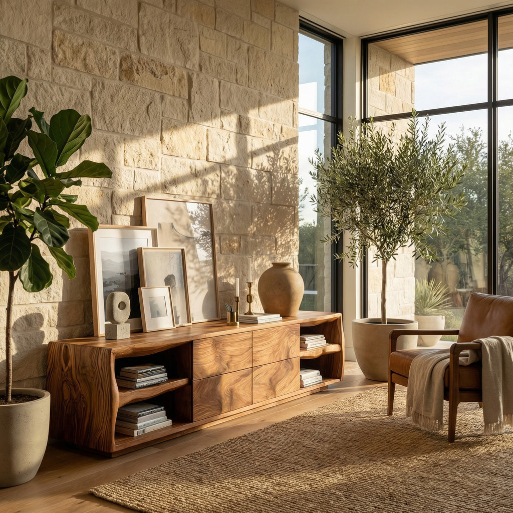 Modern Organic Sideboard Console Storage For Living Room