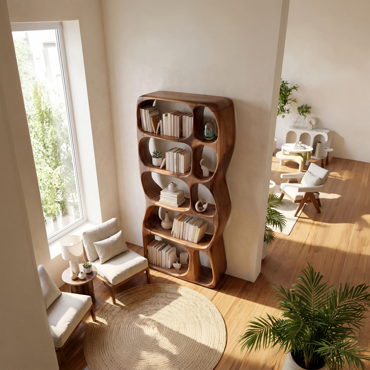Minimalist Decorative Bookcase Storage Organizer For Bedroom Space