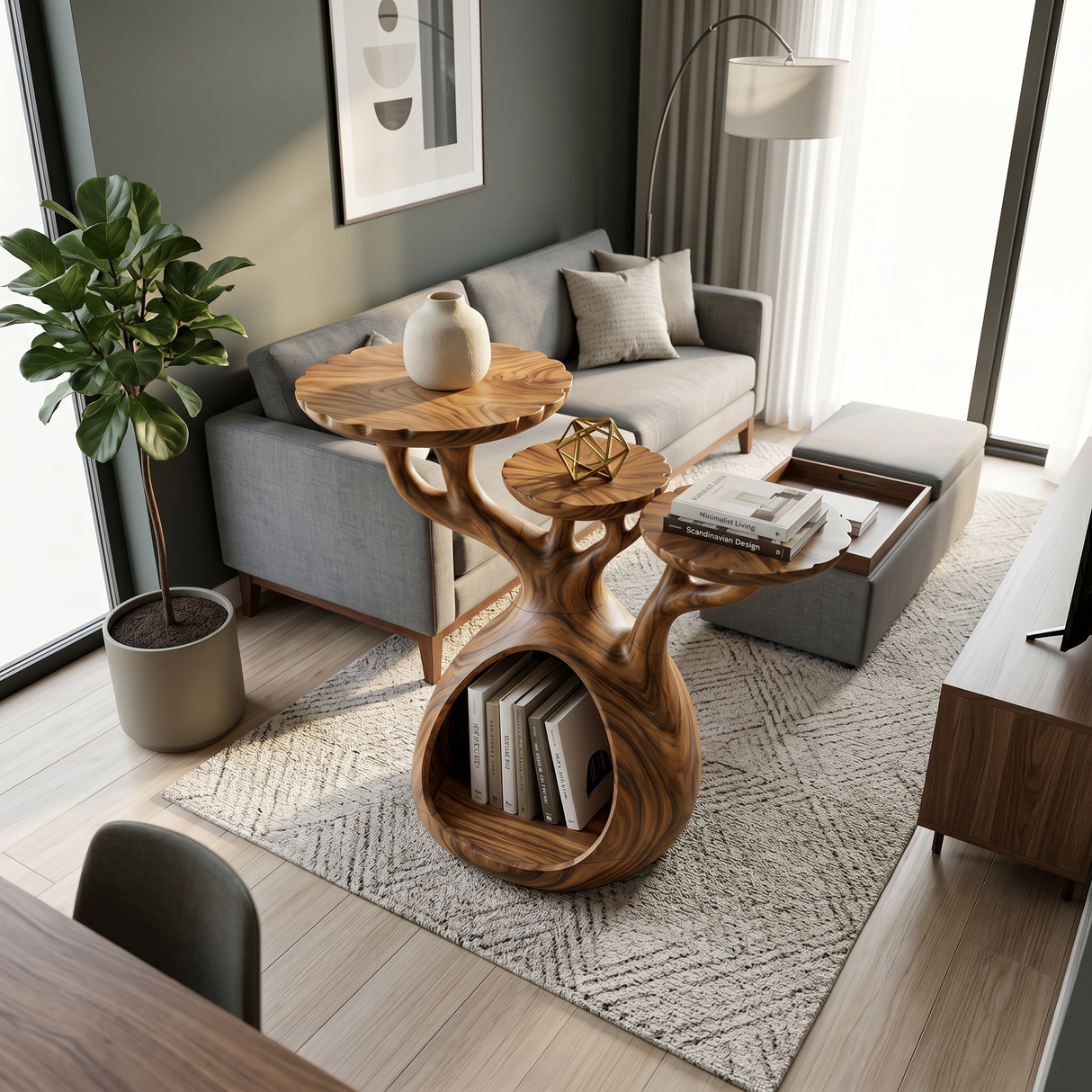 Japandi Multi Level Side Table Lakeside Living Room
