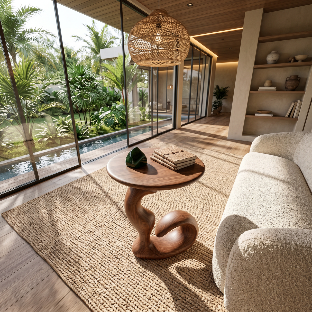Organic Sculptural Side Table Luxury Living Room