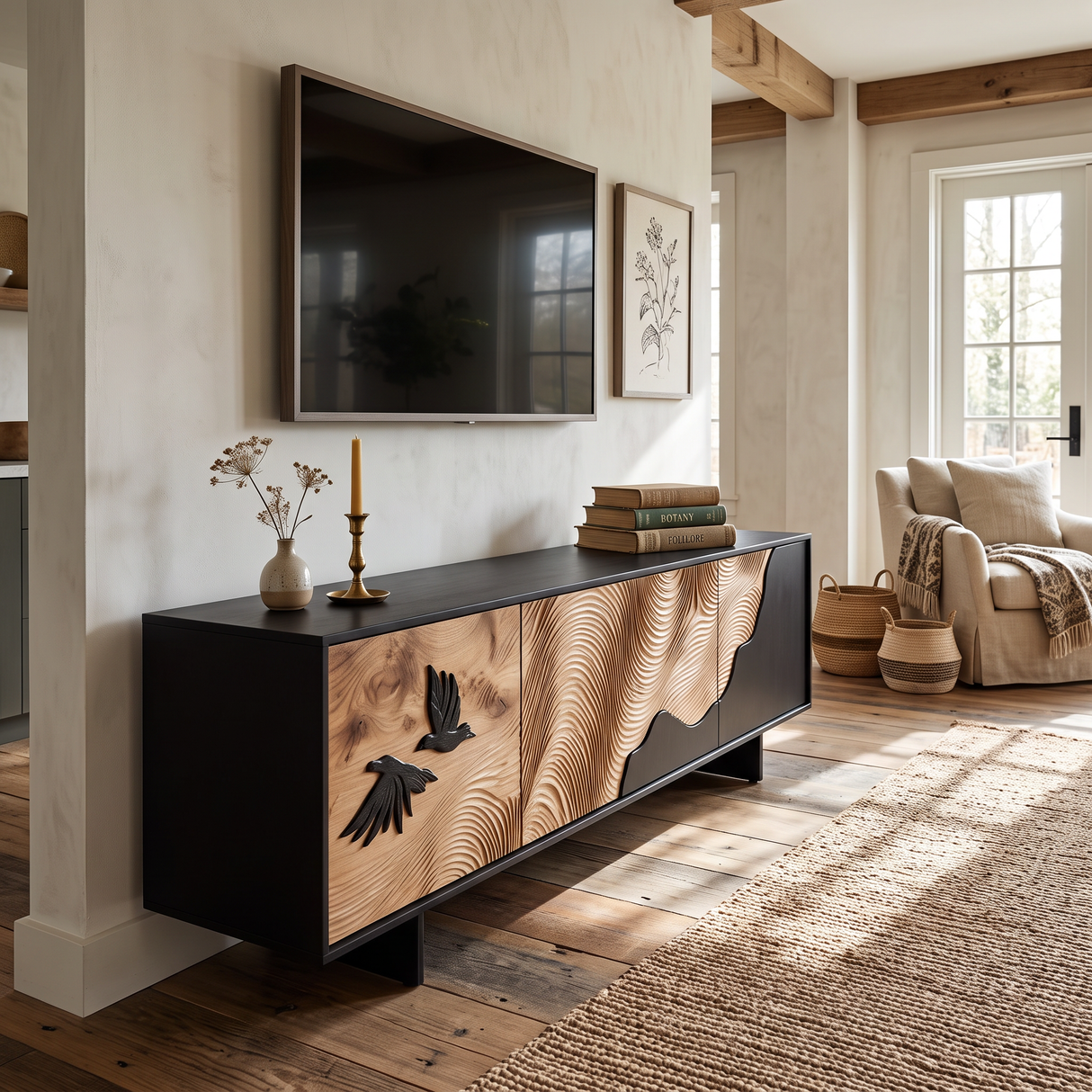 Mid Century Media Cabinet For Home Furniture