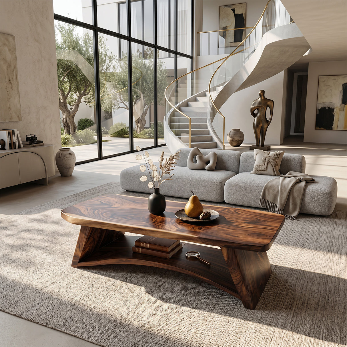 Mid Century Solid Wood Coffee Table For Living Room Furniture Decor