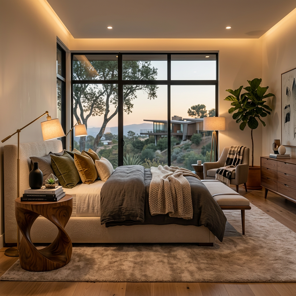 Modern Wooden Open Loop Side Table For Living Furniture