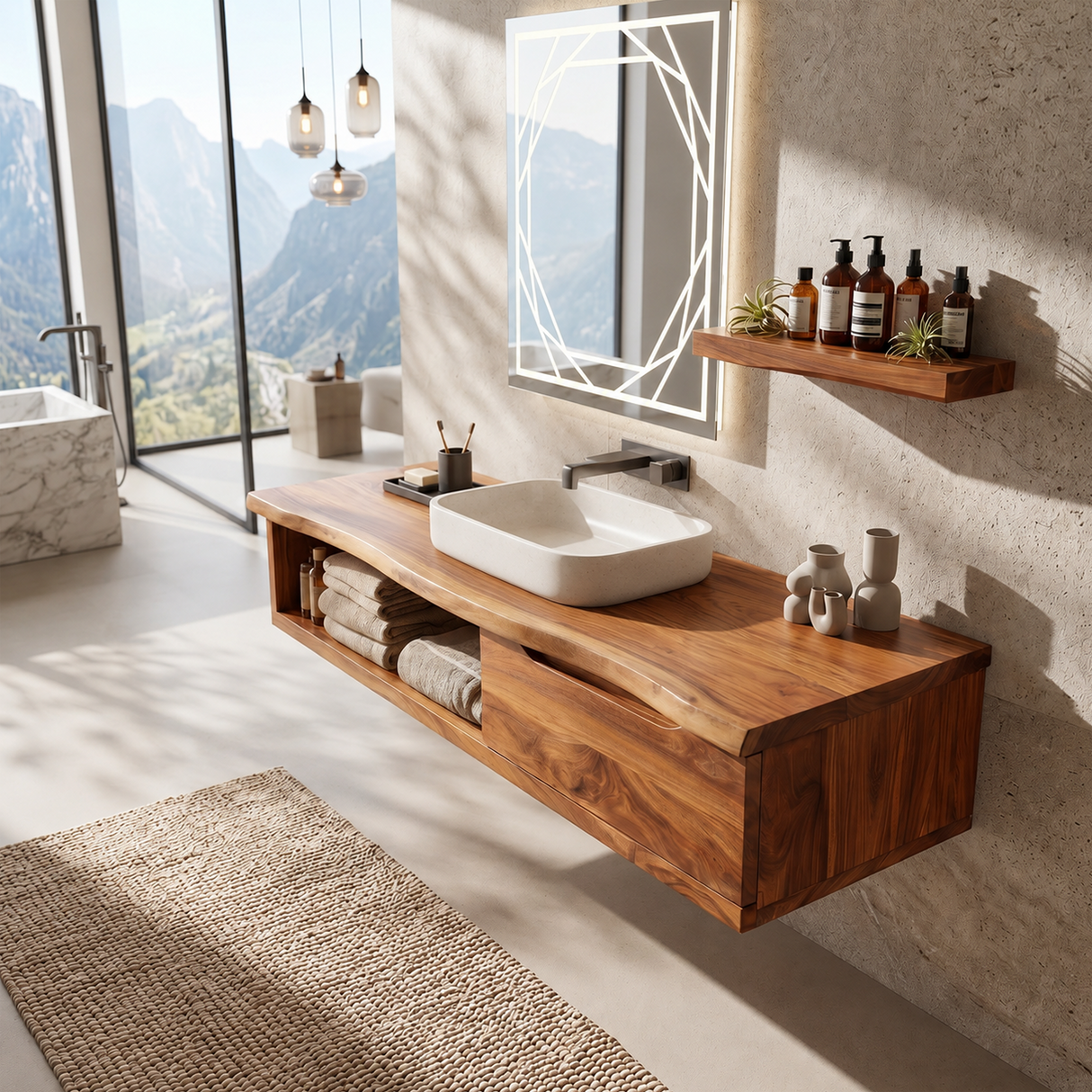 Scandinavian Bathroom Storage Cabinet Family Bathroom