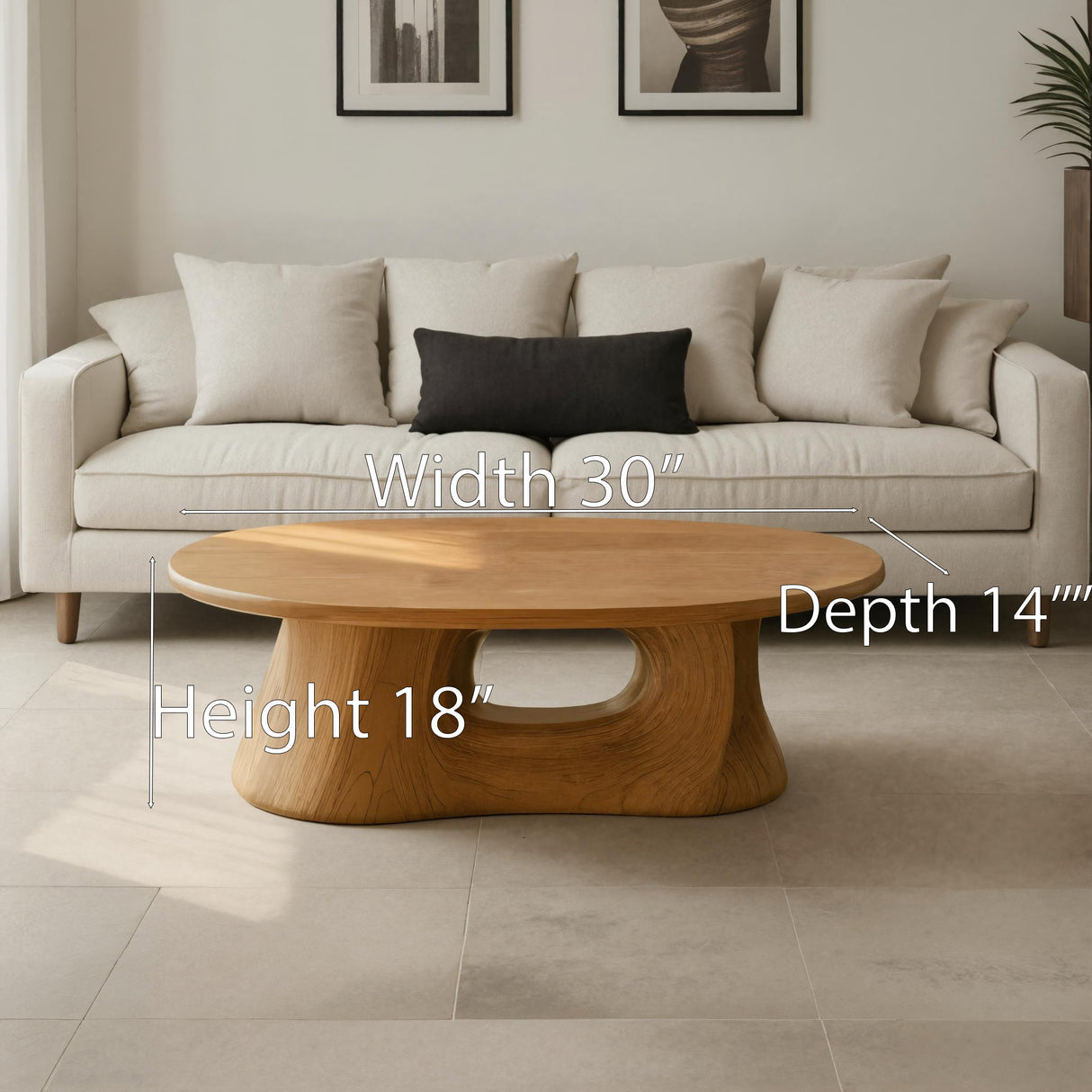 Modern Oval Coffee Table For Living Room Or Lounge