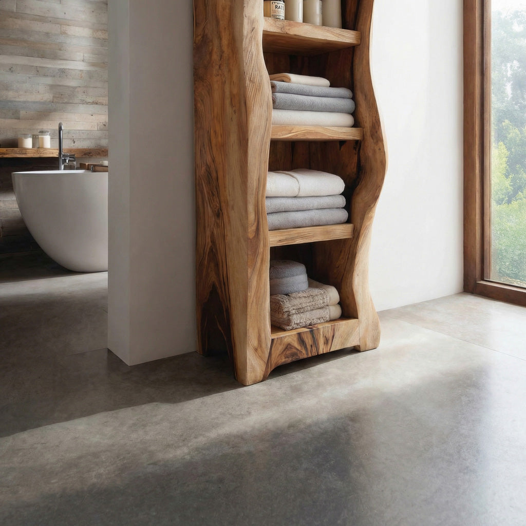 Minimal Wooden Bathroom Storage Cabinet For Bathroom Decor