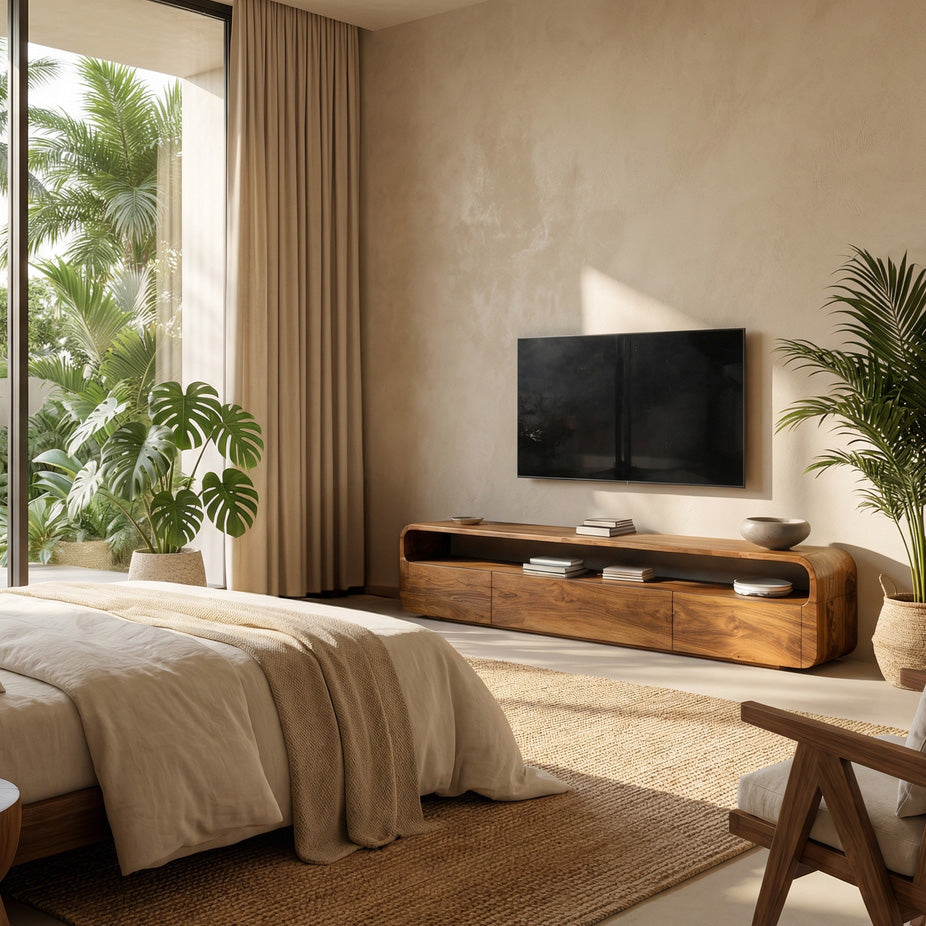 Modern Organic TV Console For Living Room