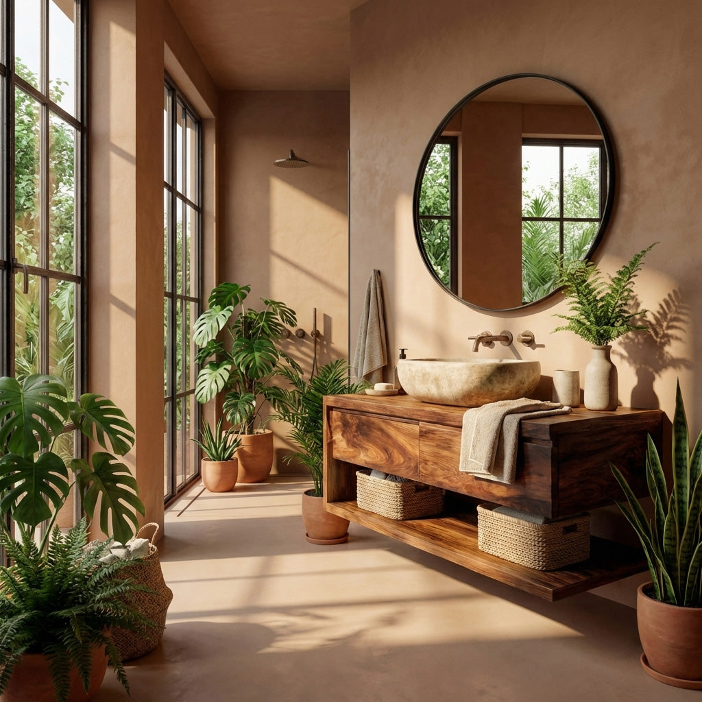 Contemporary Wall Mounted Wood Bathroom Vanity For Bathroom