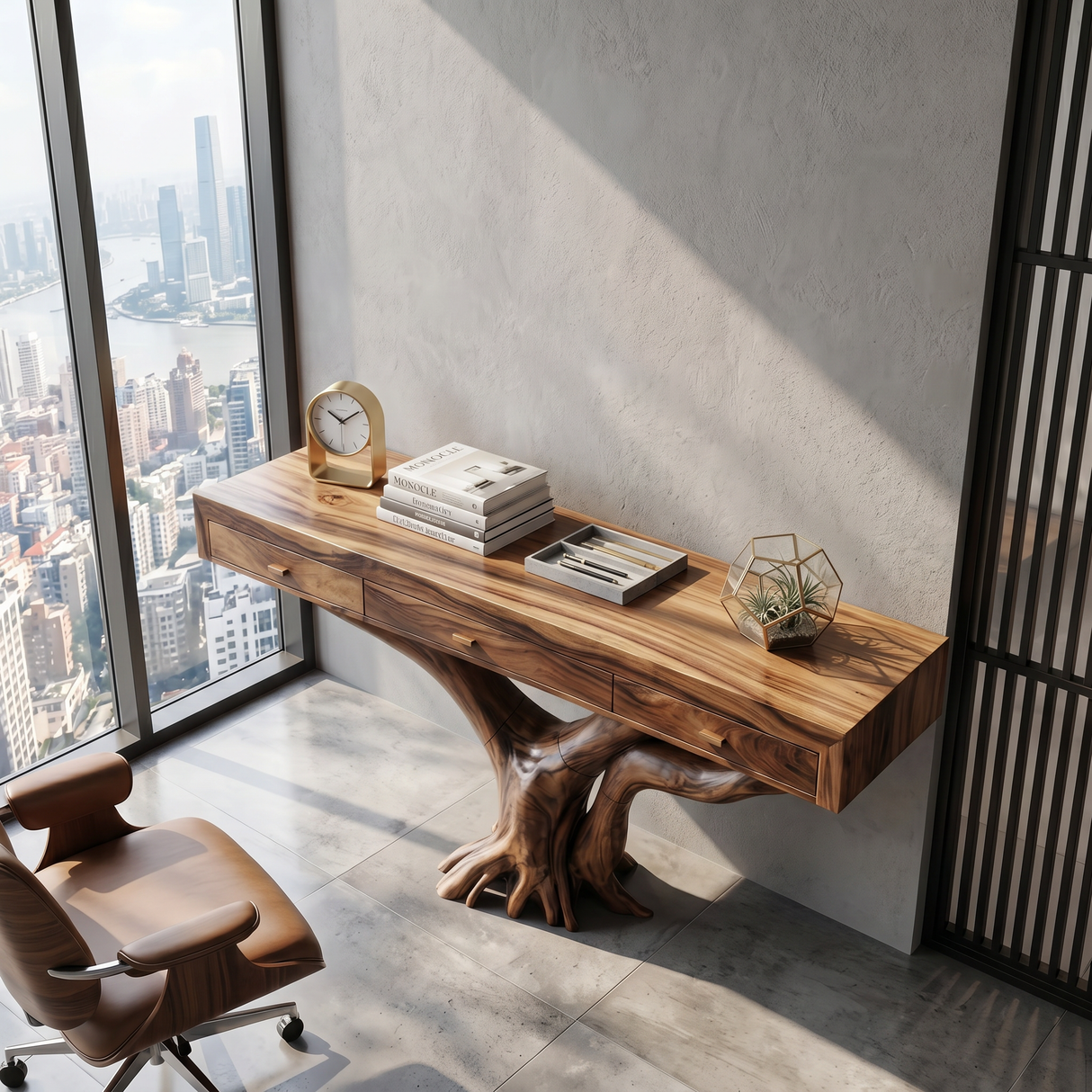 Handcrafted Solid Wood Dressing Table For Living Room Unique Style