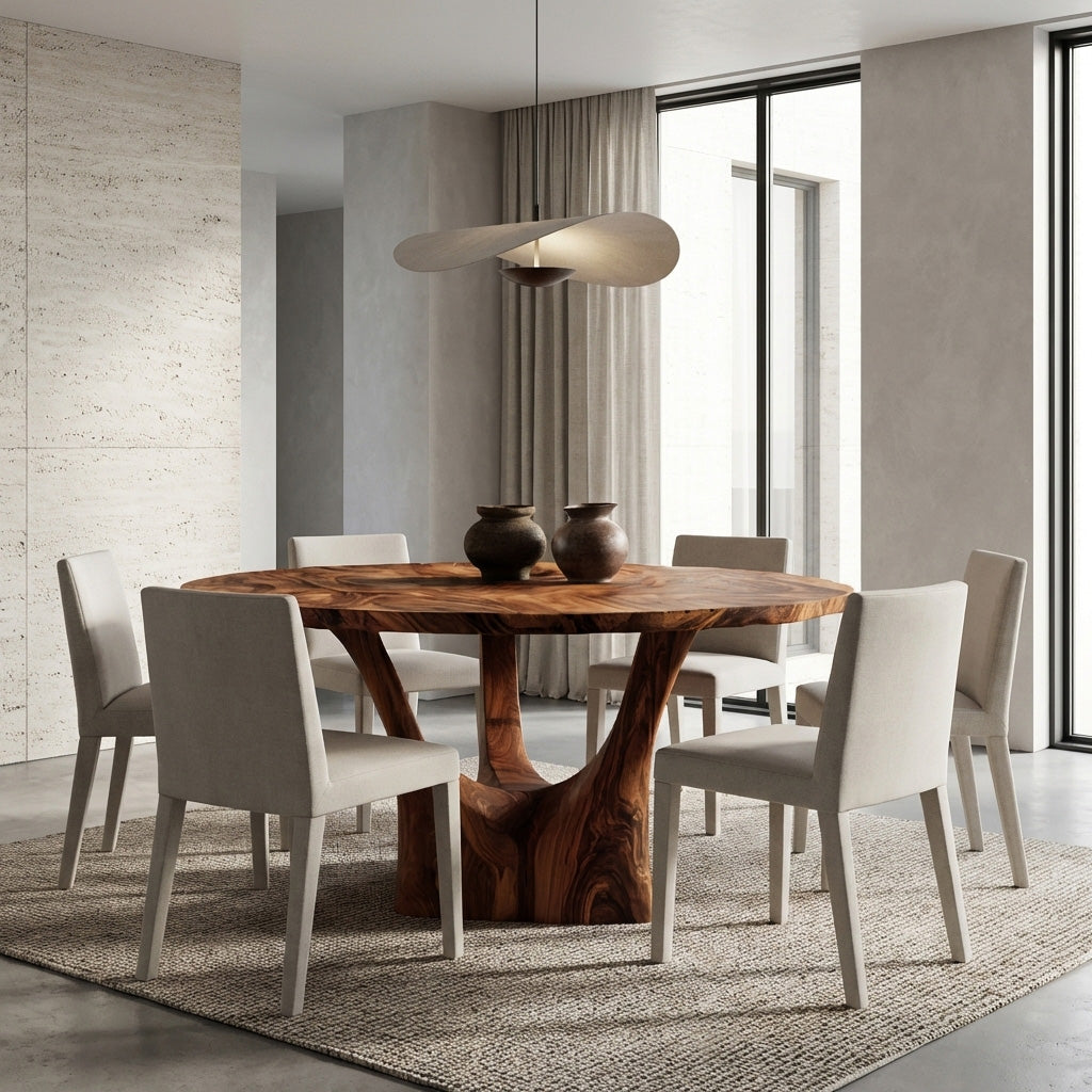 Modern Round Sculptural Dining Table For Kitchen Furniture
