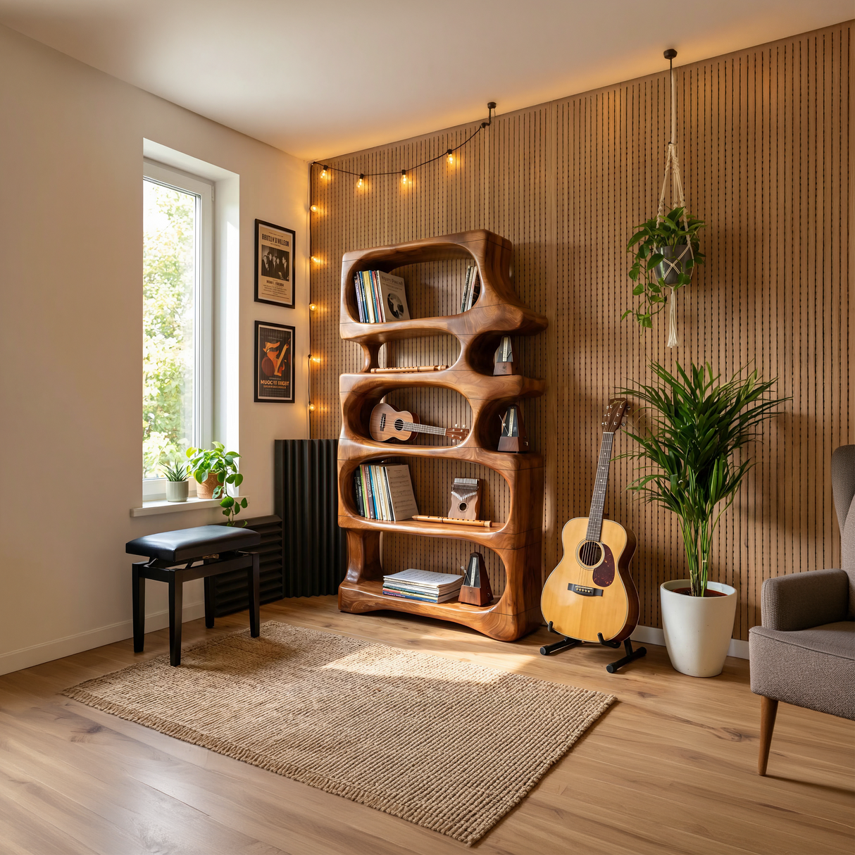 Modern Artistic Bookcase Storage Organizer For Study Room