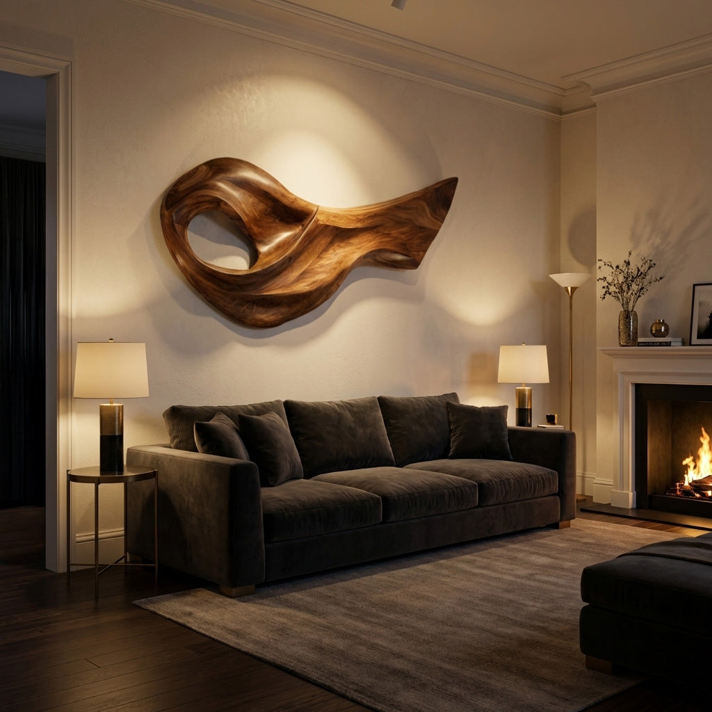 Contemporary Wood Wall Sculpture Art For Wall Decor