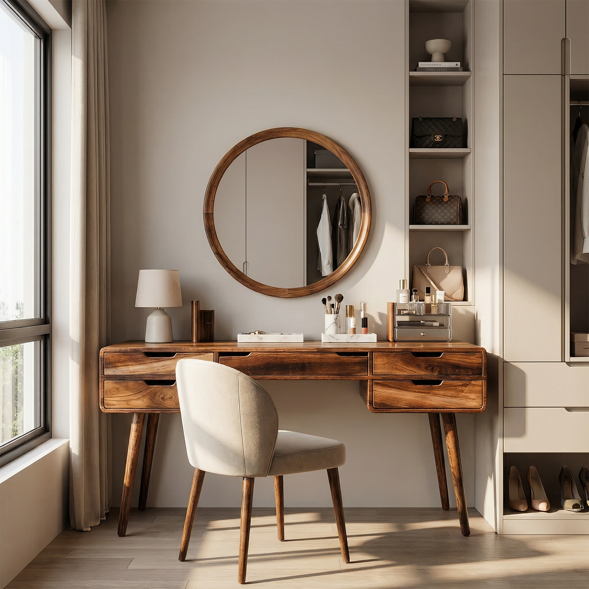 Classic Makeup Vanity Desk Dressing Room Beauty Area Personal Space