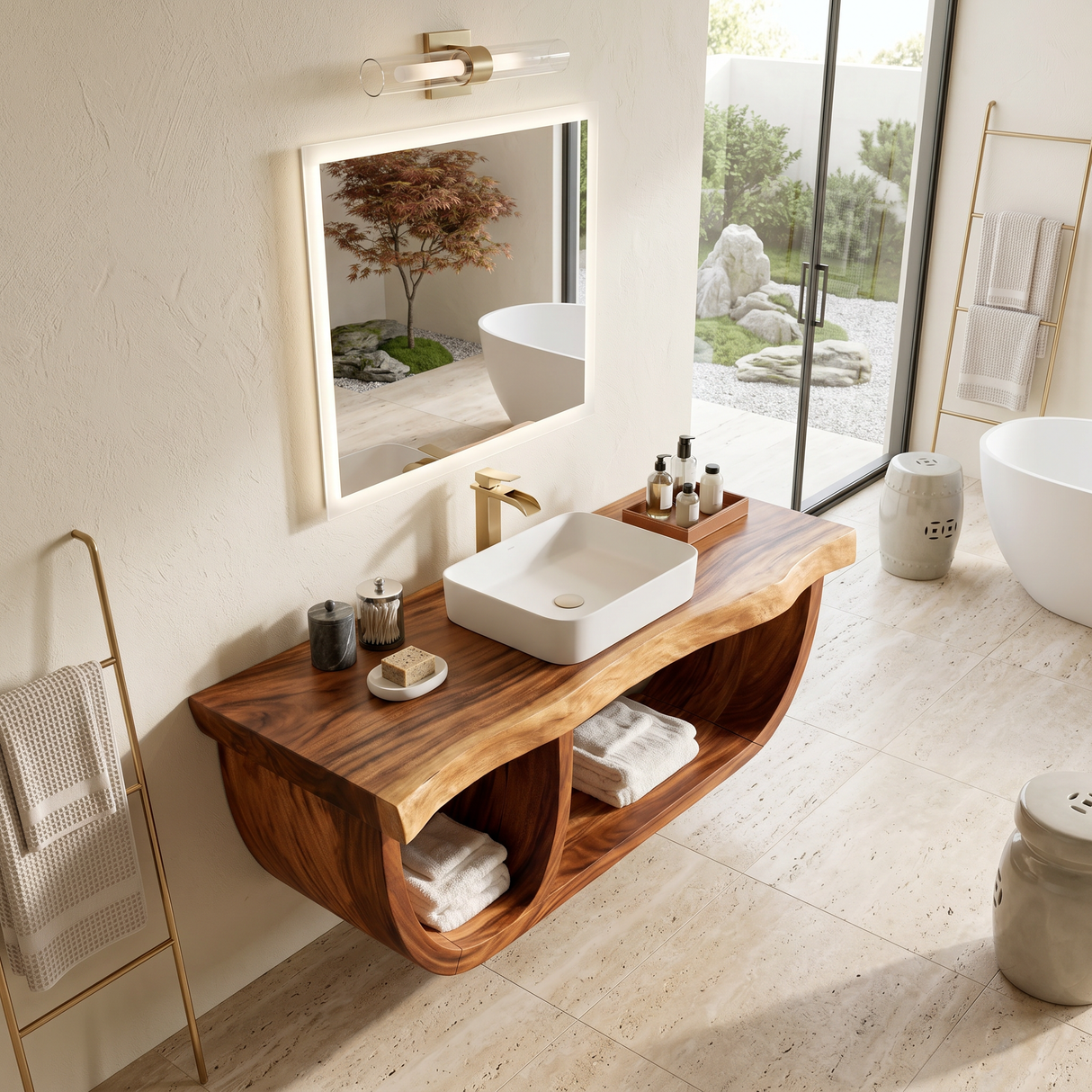 Luxury Wood Vanity Unit For Master Suite