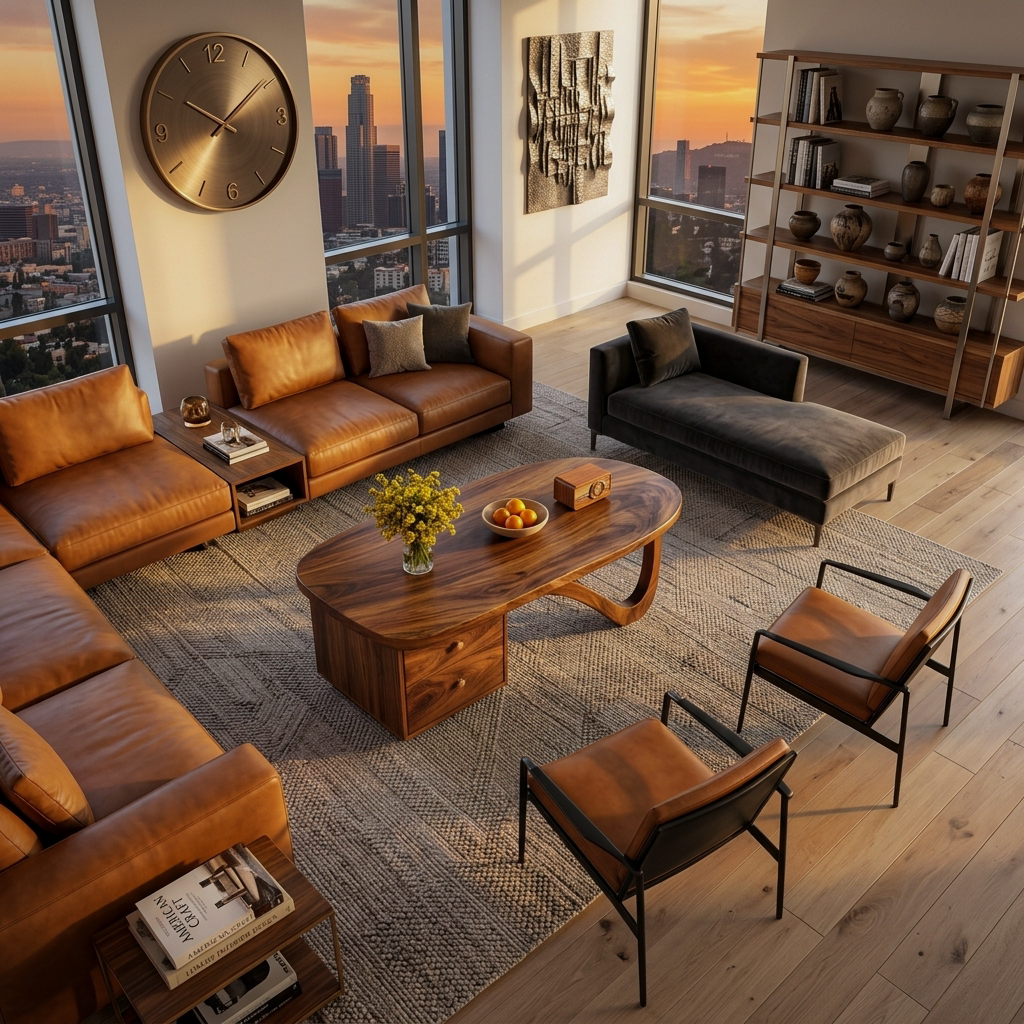 Modern Wooden Coffee Table With Storage Drawer For Living Room
