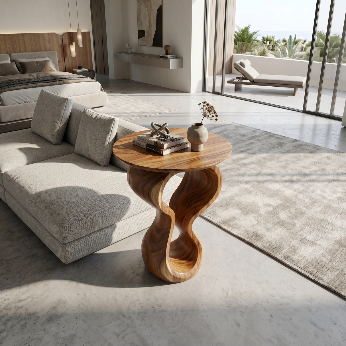 Organic Twisted End Table Villa Living Room