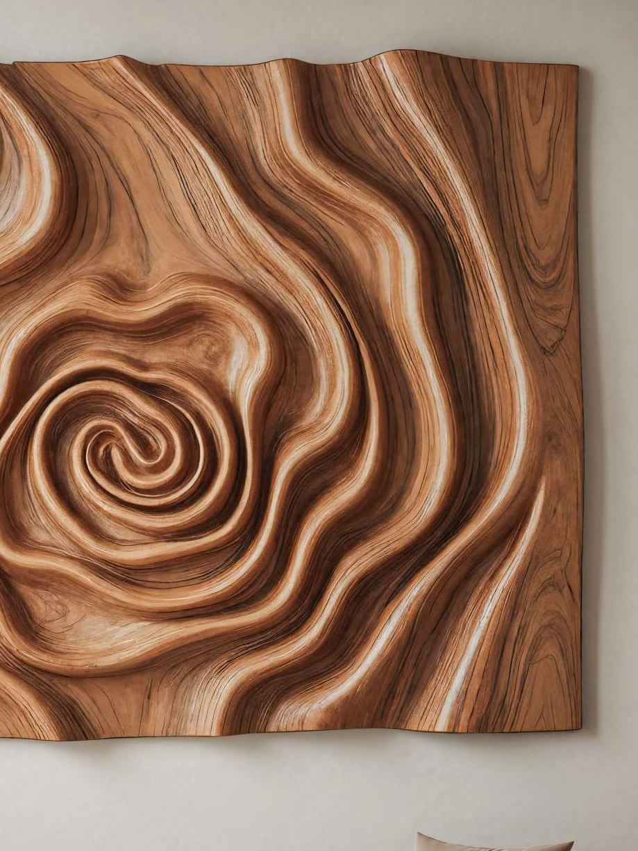 Abstract Wall Sculpture With Spiral Design For Living Room