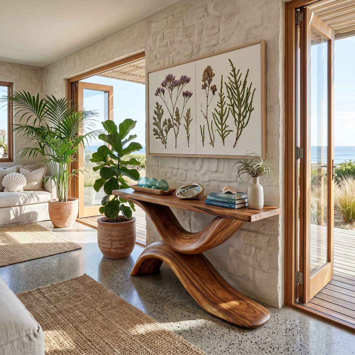Handcrafted Live Edge Console Table Furniture Decor
