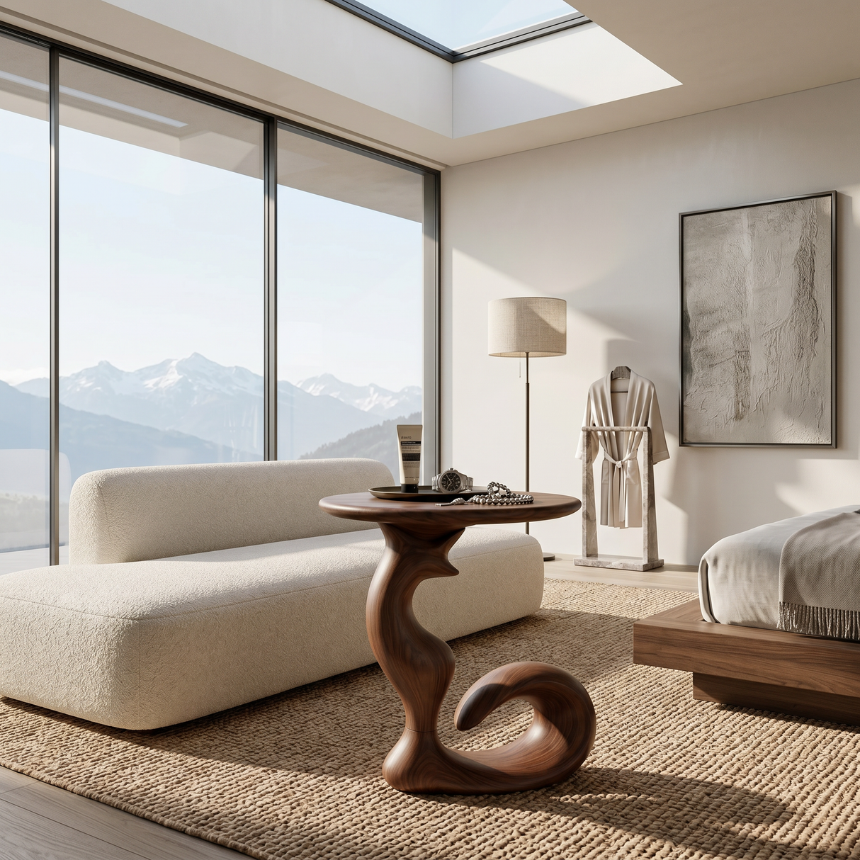 Organic Sculptural Side Table Luxury Living Room