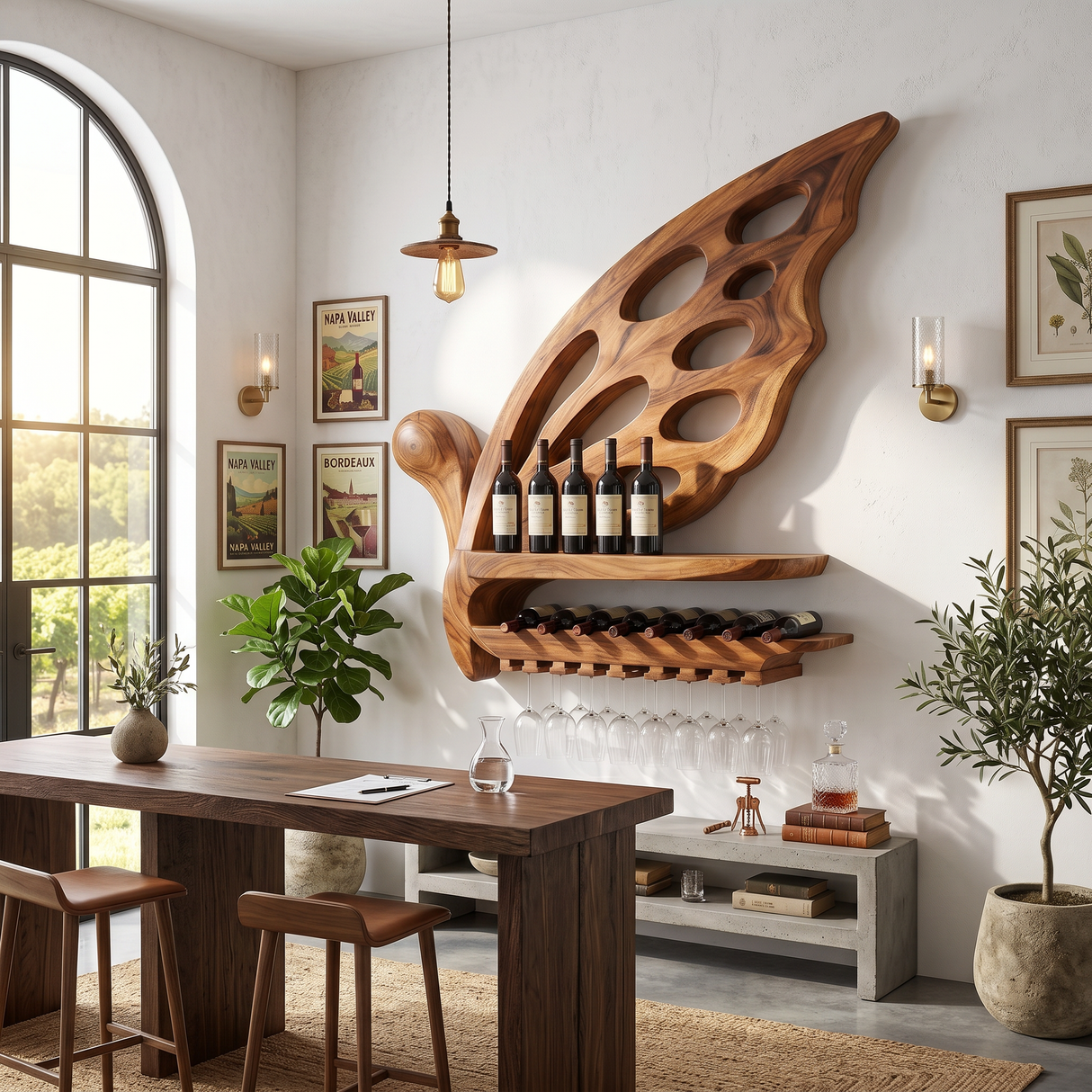 Industrial Wine Holder For Home Bar