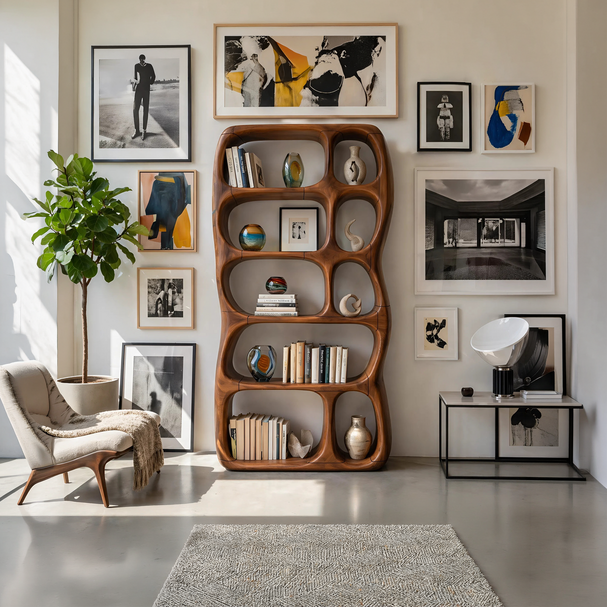 Minimalist Decorative Bookcase Storage Organizer For Bedroom Space