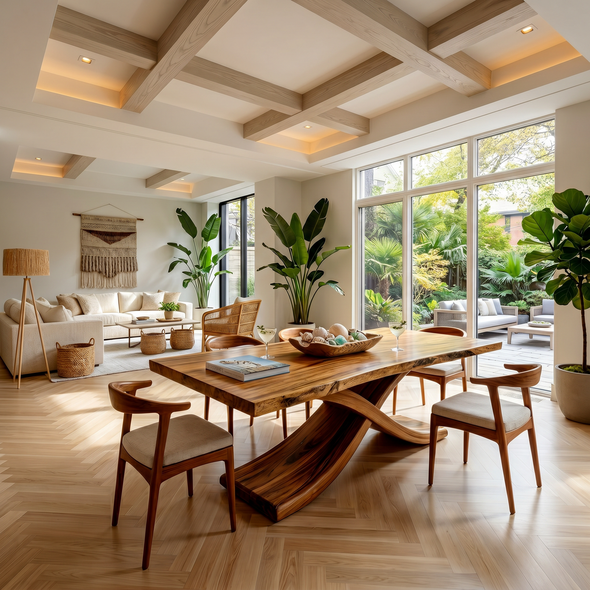 Modern Thick Top Dining Table For Kitchen Dining Area