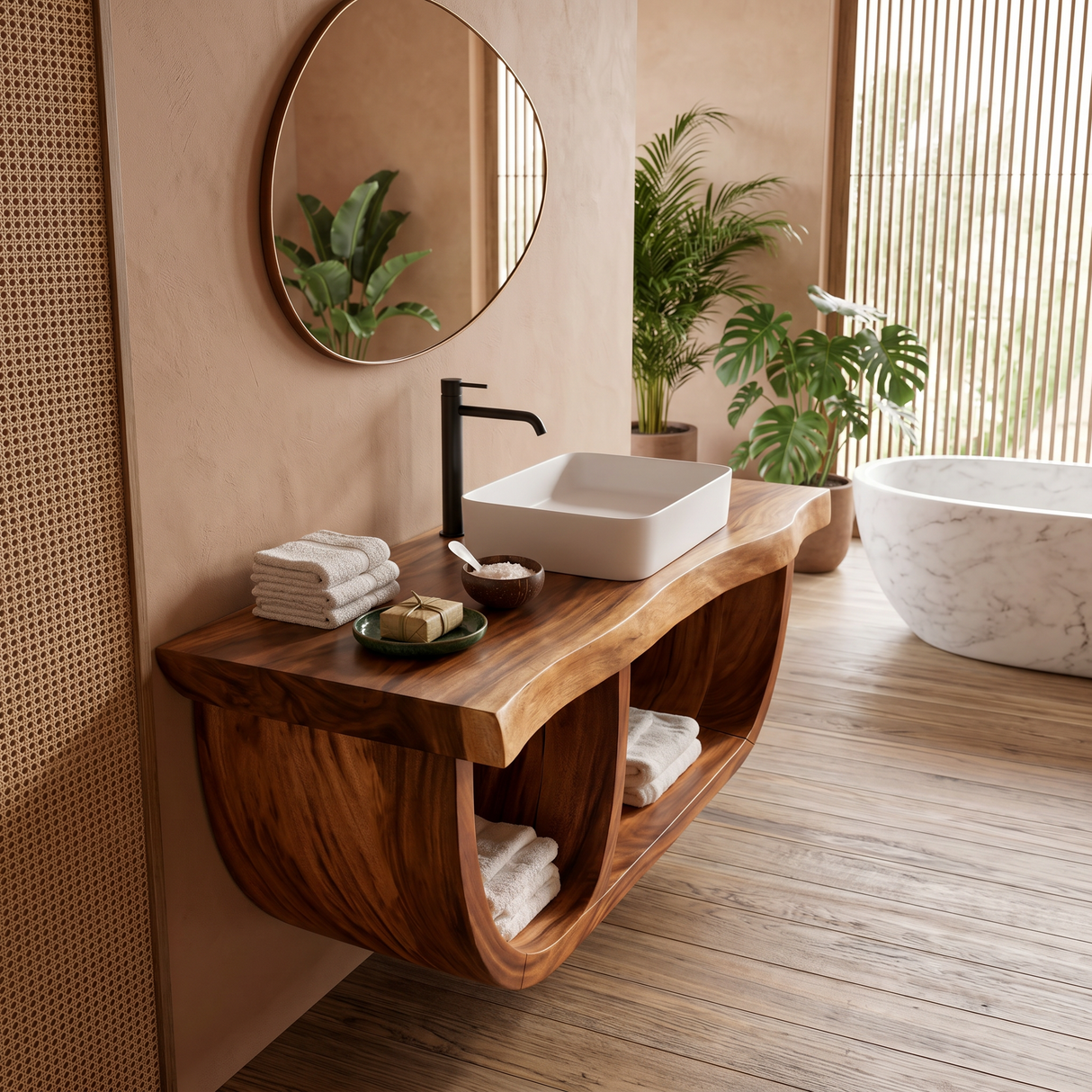 Luxury Wood Vanity Unit For Master Suite