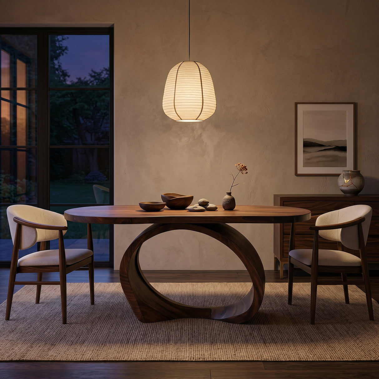 Contemporary Wooden Dining Table For Family Dining Room